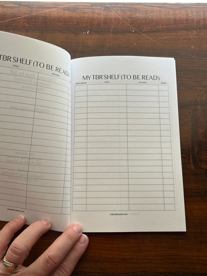 Reading Journal, Book Tracker, Book Notebook